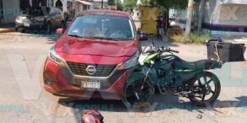 Repartidor de Didi Food resulta herido tras choque en Ciudad Victoria, Tamaulipas