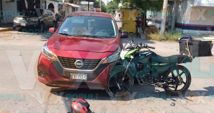 Repartidor de Didi Food resulta herido tras choque en Ciudad Victoria, Tamaulipas