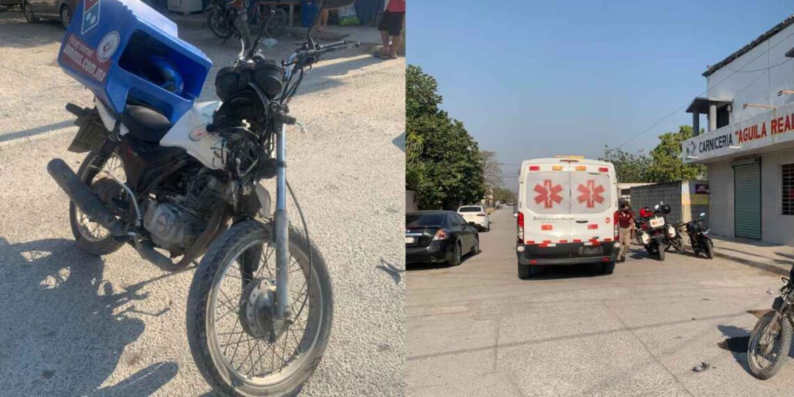 Repartidor lesionado chocar Mante