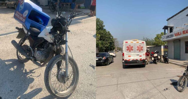Repartidor lesionado chocar Mante