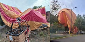 Reportan desplome de un globo aerostático con al menos 12 heridos en San Martín de las Pirámides, Edomex