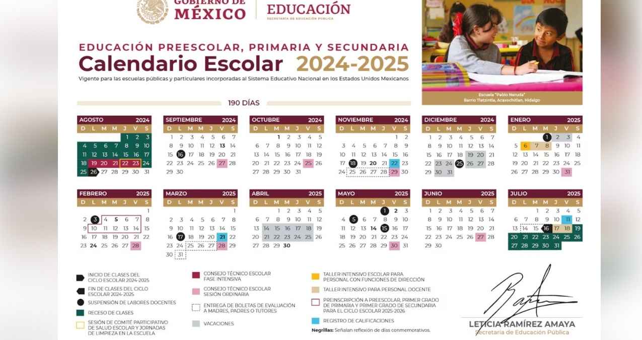SEP: fecha cierre del ciclo escolar 2024-2025 y vacaciones