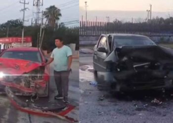 Se registra colisión en la carretera a San Fernando, Tamaulipas; hay 2 heridos