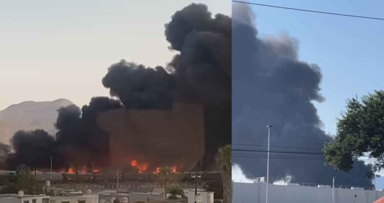 Se registra incendio en una empresa recicladora de Saltillo, Coahuila