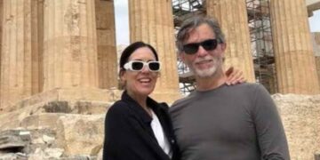 Stephanie Salas y Humberto Zurita disfrutan juntos de su viaje por Grecia