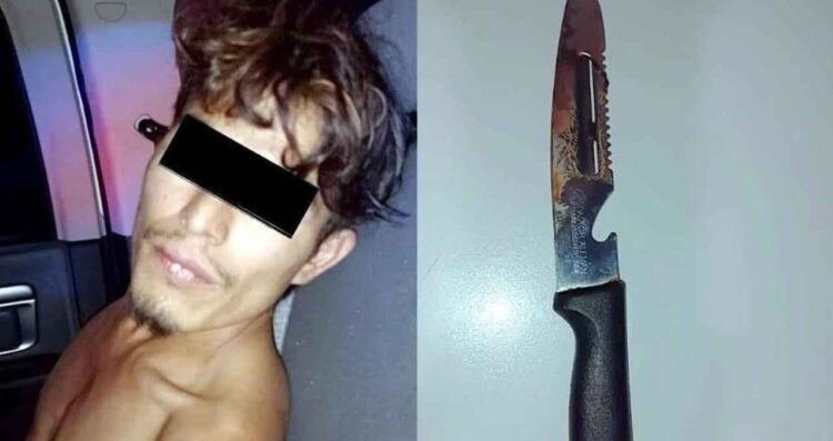 Sujeto es arrestado en Guadalupe por atacar a su pareja con un cuchillo