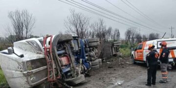Se registra accidente vehicular en libramiento de Escobedo, NL