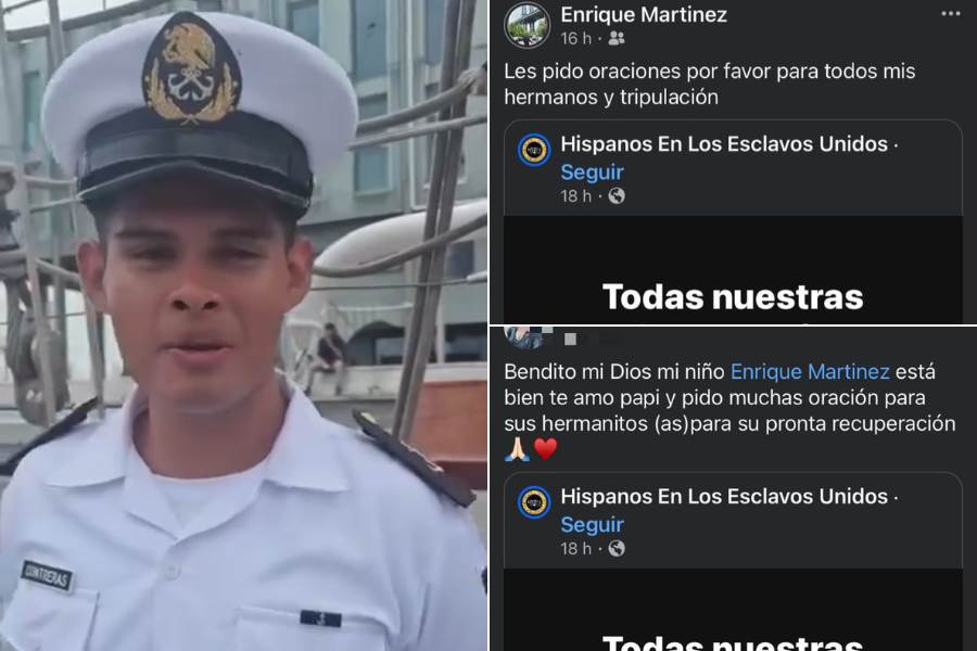 accidente Buque mexicano en Nueva York