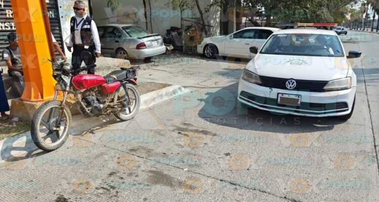accidente con motociclista en Ciudad Victoria