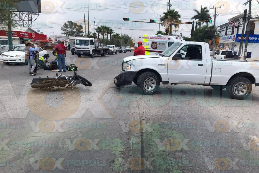 accidente de motociclista en Ciudad Victoria