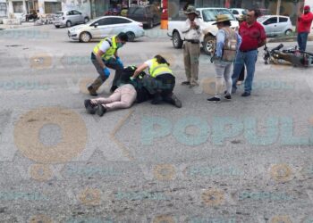 accidente de motociclista en Ciudad Victoria