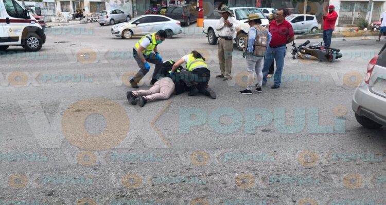 accidente de motociclista en Ciudad Victoria