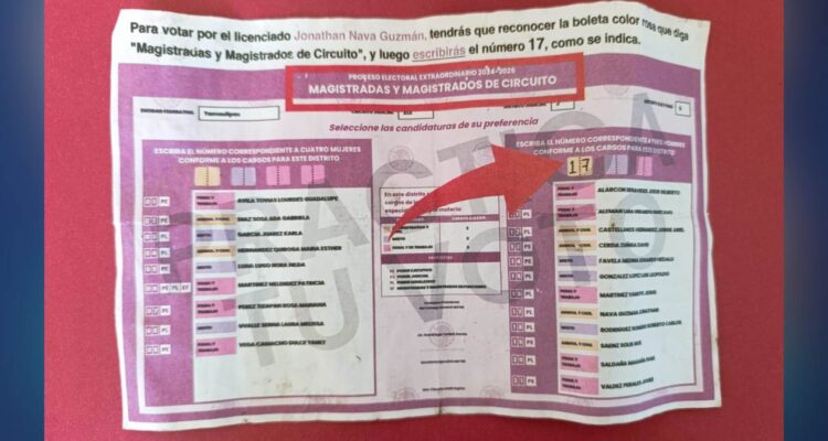 acordeones elección judicial Tamaulipas