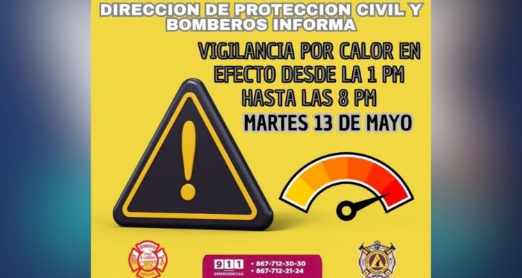 alerta por calor en Nuevo Laredo