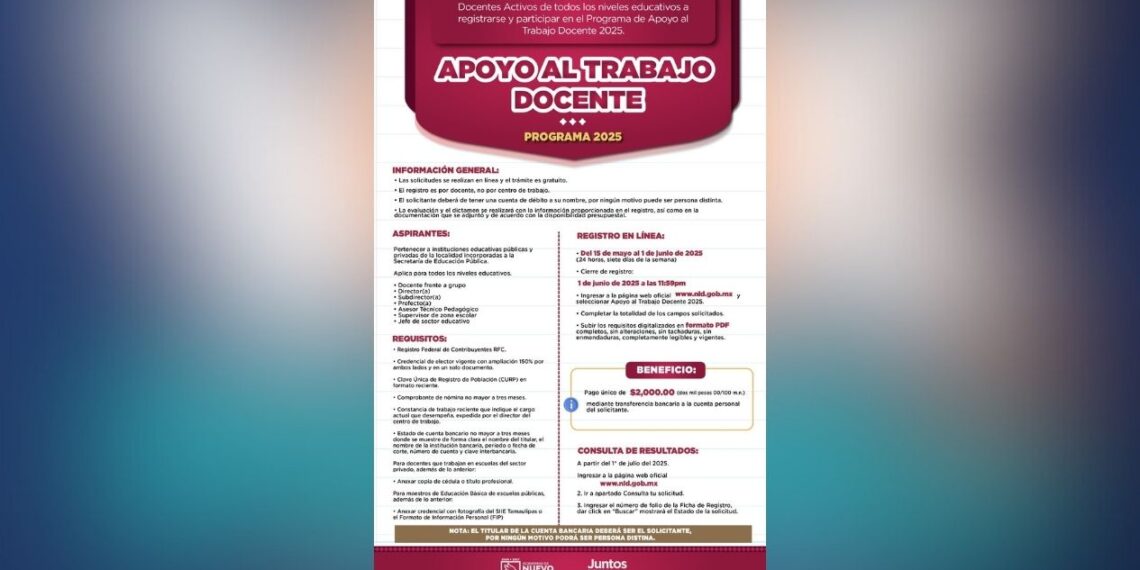 apoyo a maestros Nuevo Laredo