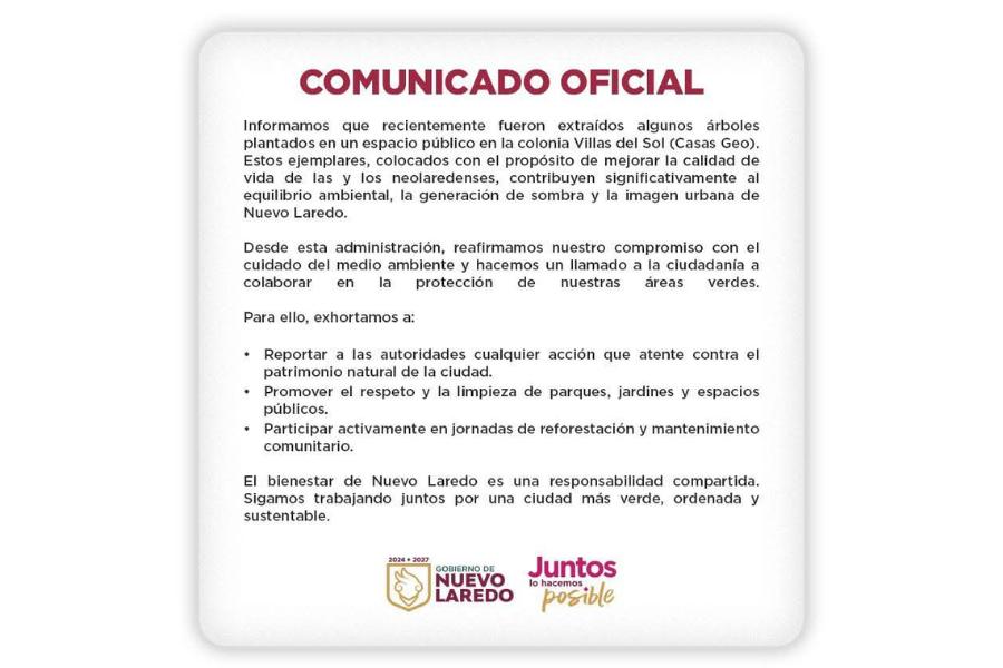 áreas verdes Nuevo Laredo