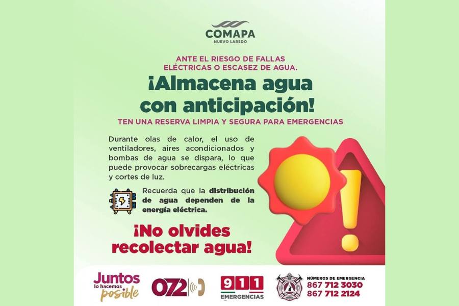 cuidar el agua en Nuevo Laredo