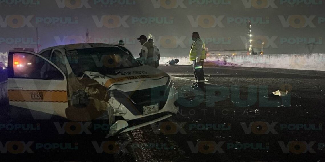 choque entre taxi y motocicleta en altamira