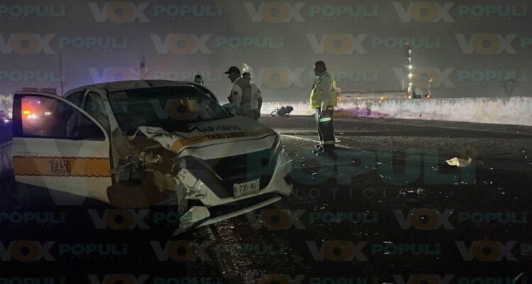 choque entre taxi y motocicleta en altamira