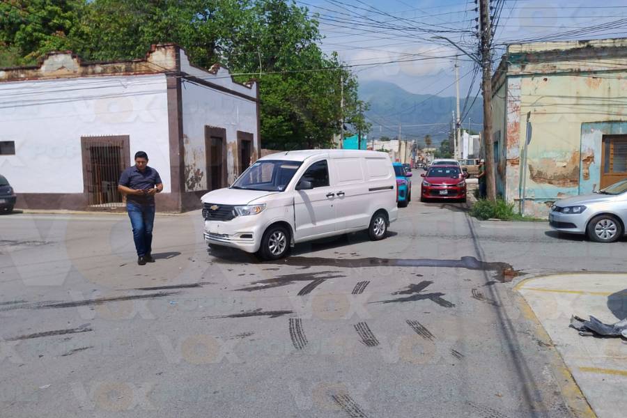 colisión en centro de Ciudad Victoria