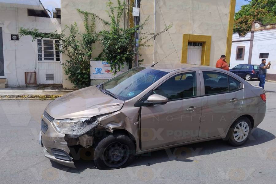colisión en centro de Ciudad Victoria