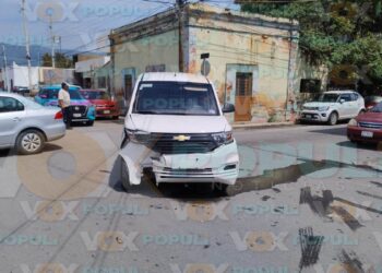 colisión en centro de Ciudad Victoria