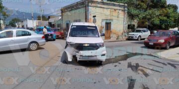 colisión en centro de Ciudad Victoria