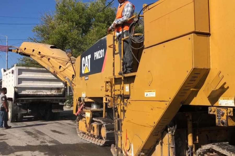 cuadrillas de bacheo en Matamoros