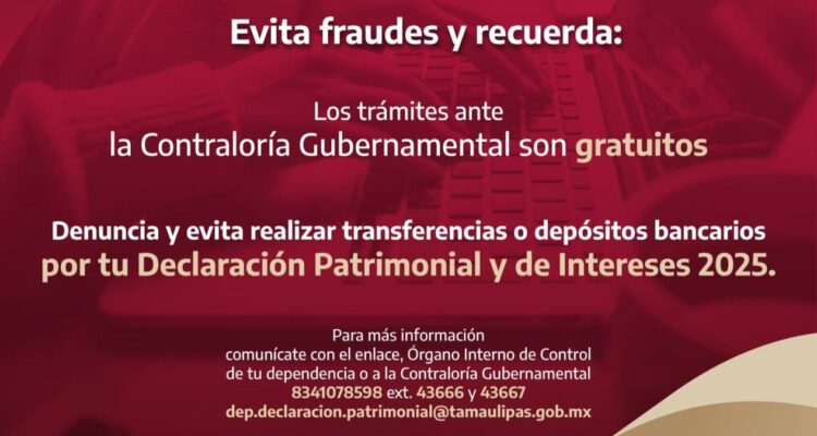 declaración patrimonial Tamaulipas 2025