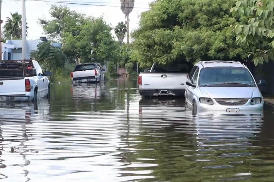 inundaciones en calles Matamoros