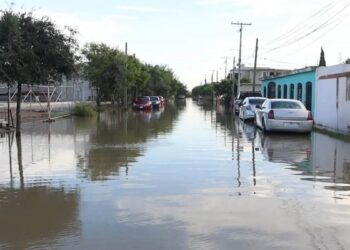 inundaciones en calles Matamoros