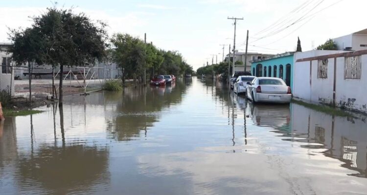 inundaciones en calles Matamoros