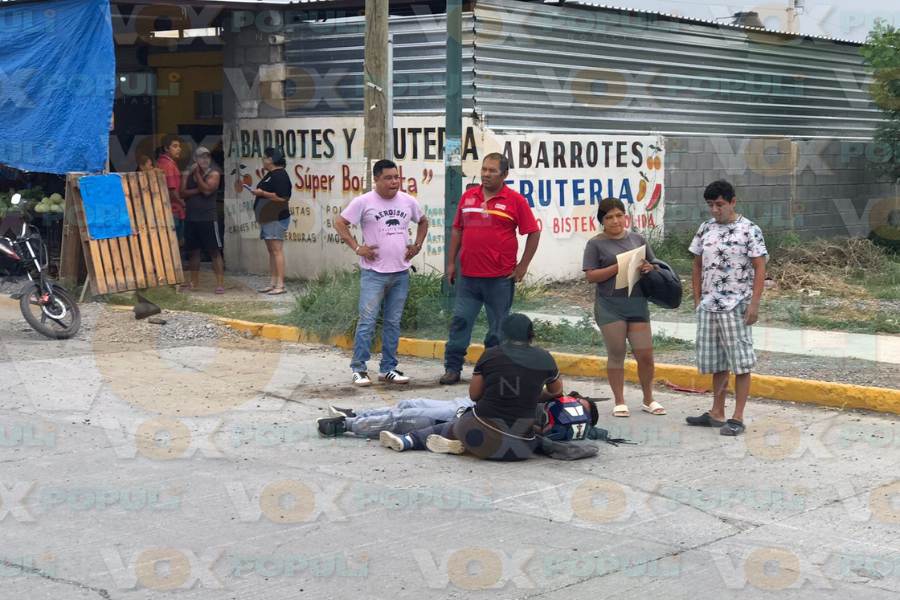 motociclista accidentado en Victoria