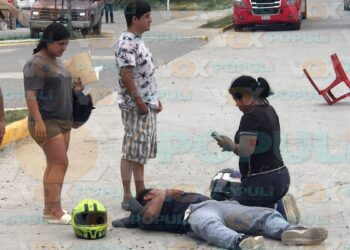 motociclista accidentado en Victoria