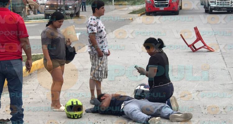 motociclista accidentado en Victoria