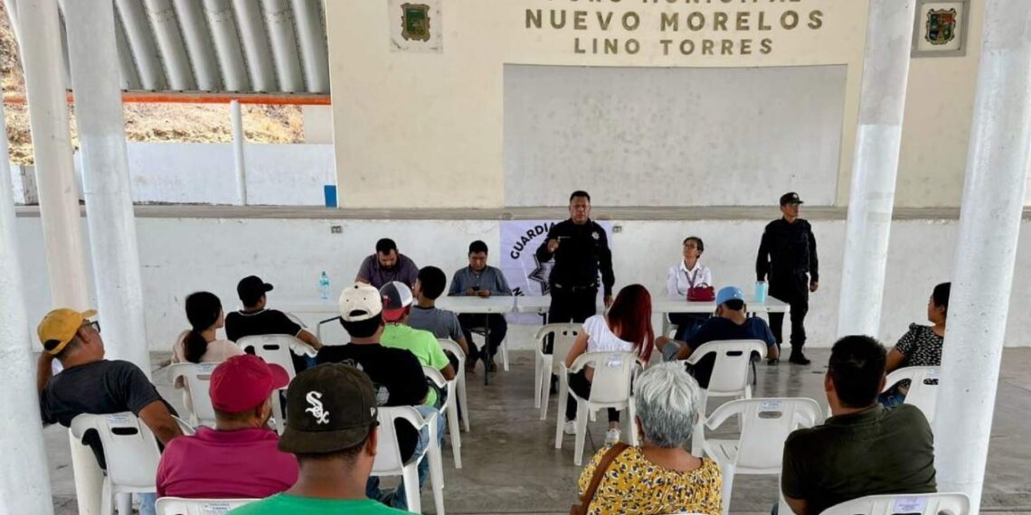 plática preventiva contra adicciones en Nuevo Morelos