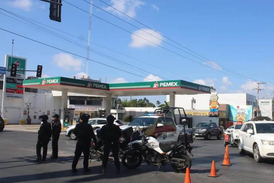 policías chocan patrullas en Tampico