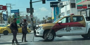 policías chocan patrullas en Tampico