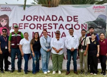 reforestación del Centro Cultural de Nuevo Laredo