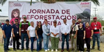 reforestación del Centro Cultural de Nuevo Laredo