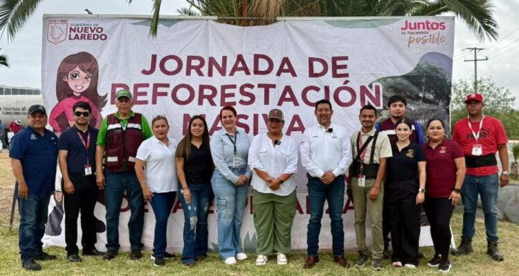reforestación del Centro Cultural de Nuevo Laredo