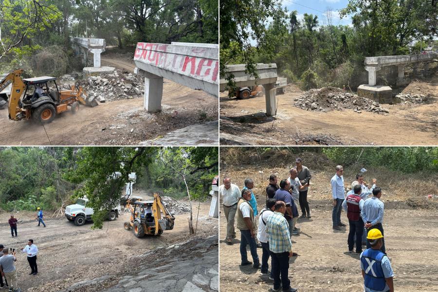 rehabilitación de puente peatonal en Victoria