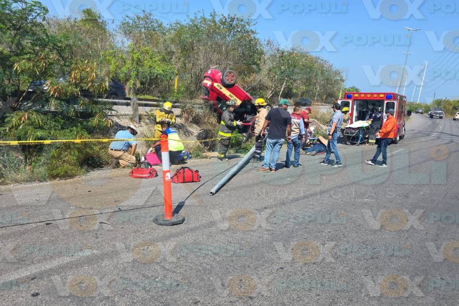volcadura de taxi en Altamira
