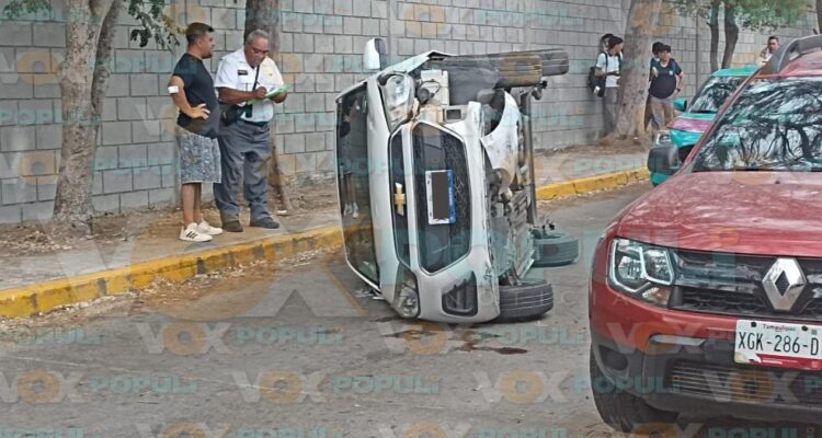 volcadura en Ciudad Madero