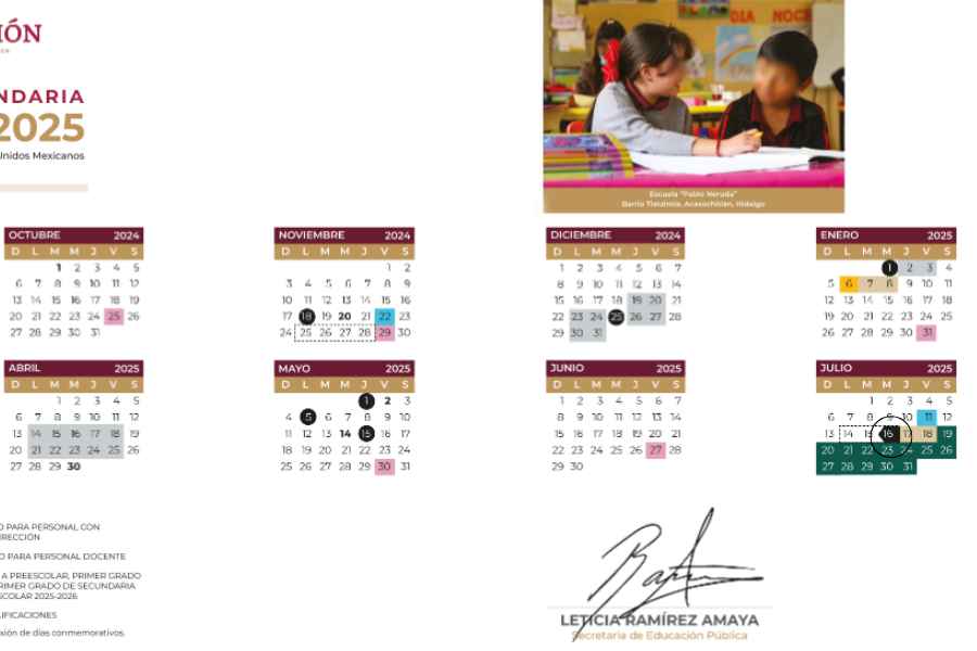 ¿Cuál es el último día que asistirán a clases los estudiantes en este ciclo escolar 2024-2025, según la SEP?