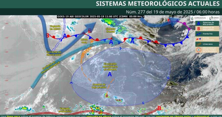 ¿Dónde originará chubascos con descargas eléctricas y posible caída de granizo el nuevo frente frío?