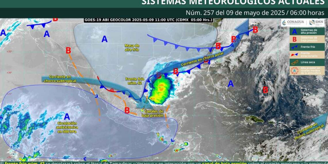 ¿En qué estados seguirá afectando el frente frío No. 42 este viernes?