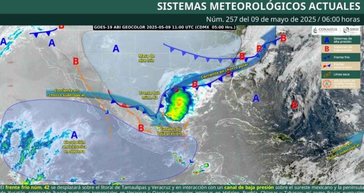 ¿En qué estados seguirá afectando el frente frío No. 42 este viernes?