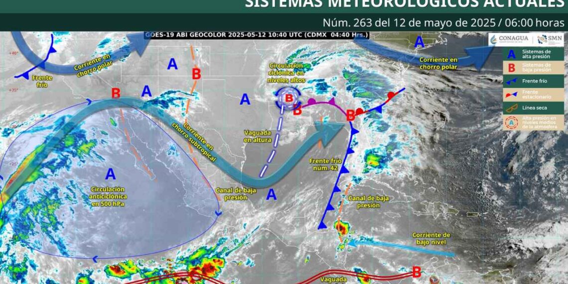 ¿Habrá lluvias fuertes y altas temperaturas en México este 12 de mayo?