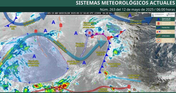 ¿Habrá lluvias fuertes y altas temperaturas en México este 12 de mayo?